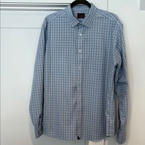 Untuckit Men's Blue Checkered Shirt